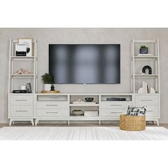 Clare 82" TV Console without Fireplace Insert in Almond