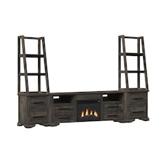 Hyde 4PC Entertainment Unit With 71'' TV Console in Charcoal