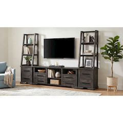 Hyde 71'' TV Console without Fireplace Insert in Charcoal