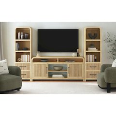 Woodridge 70" TV Console without Fireplace Insert in Natural