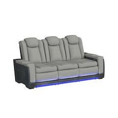 Niven  3PC Living Room Set in Rocky Cement/Charcoal-Sofa, Loveseat & Recliner
