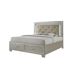 Glamour Queen Platform Storage Bed