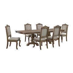 Denali 7PC Standard Height Dining Set in Walnut-Table and Six Chairs