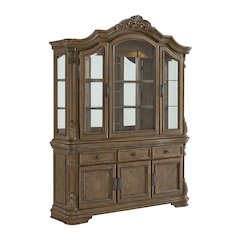 Denali Server and Hutch with LED in Walnut