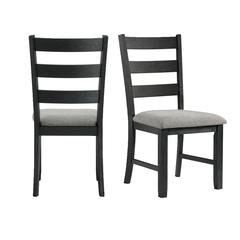 Kona Standard Height Side Chair Set in Black