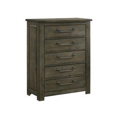 Memphis 5-Drawer Chest in Grey