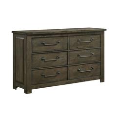 Memphis 6-Drawer Dresser in Grey