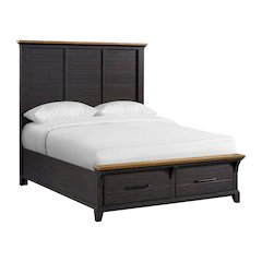 Johnshaven  Queen Storage Bed in Espresso & Brown