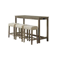 Turner Multipurpose Bar Table Set in Natural