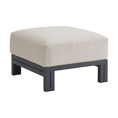 Playa Ottoman - Dark Grey and Olefin Beige