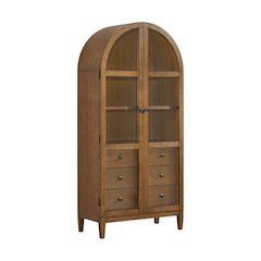 Beth Display Cabinet in Brown Oak