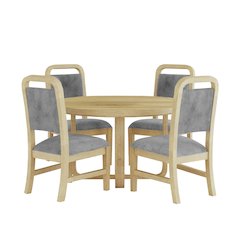 Ridgemont 5PC Standard Height Dining Set in Natural-Table and Four Chairs