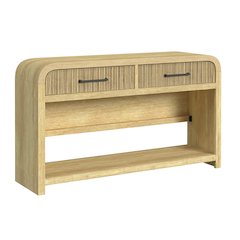 Woodridge Sofa Table with Bottom Shelf in Natural