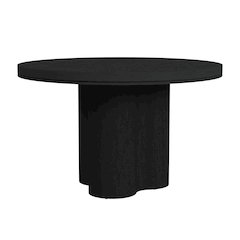 Camelot Round Dining Table in Black