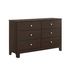 Santino 6-Drawer Dresser in Espresso
