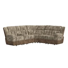 Celeste 6PC Motion Sectional Set in Dillon/Shire Cappuccino