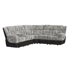 Celeste 6PC Motion Sectional Set in Dillon/Shire Steel