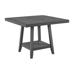 Hester Square Counter Table with Lazy Susan in Grey