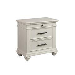 Brooks 3-Drawer Nightstand with USB Ports in Antique White
