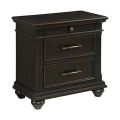 Brooks 3-Drawer Nightstand with USB Ports in Black