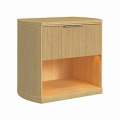 Sutton  1-Drawer Nightstand with Touch Light in Natural LED