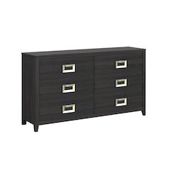 Tobias 6-Drawer Dresser in Black