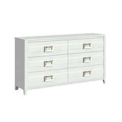 Chett 6-Drawer Dresser in White