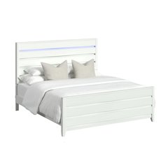 Chett King Bed with LED in White