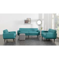 Hailey 3PC Sofa Set in Teal