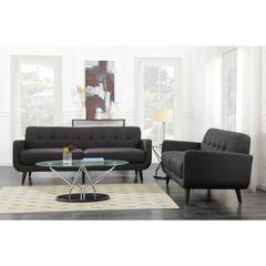 Hailey Sofa & Loveseat Set in Charcoal