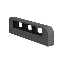 Booker Side Bookcase in Grey PU