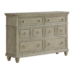 Emiko 6-Drawer Dresser in Light Grey