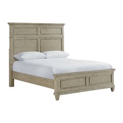 Emiko Queen Panel Bed in Light Grey