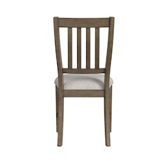 Marietta Dining Side Chair with Grey Fabric in Medium Brown (2 Per Carton)