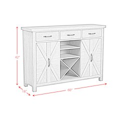Marietta Server in Medium Brown