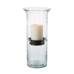 Mini Glass Candle Cylinders W Rustic Insert - Large