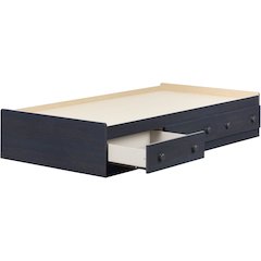 South Shore Summer Breeze Twin Mates Bed (39'') with 3 Drawers, Blueberry