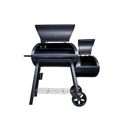 Offset Smoker Grill, Heavy Duty, 4-in-1, Black