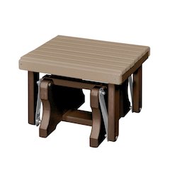 Gliding Ottoman, Footrest, All-Weather HDPE, Brown
