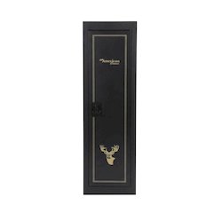 Metal security cabinet in black with durable build and enhanced safety features