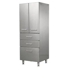 Black Metal Garage Storage Cabinet With 2 Doors And 3 Drawers For Organization