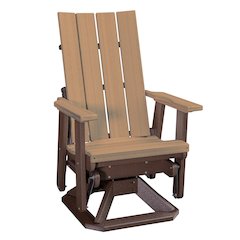 Brandon Swivel Glider in Cedar on a Tudor Brown Base