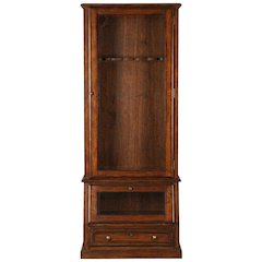 Wooden 12-Gun Storage Cabinet with Slanted Base for Secure Organization