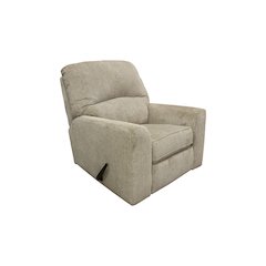 Rocker Recliner Chair in Beige Polyester