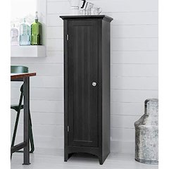 One Door Kitchen Storage Pantry in Black