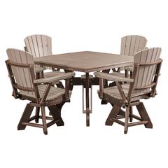 Five Piece Square Dining Height Dining Set in Weatherwood