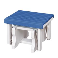Gliding Ottoman in Blue and White
