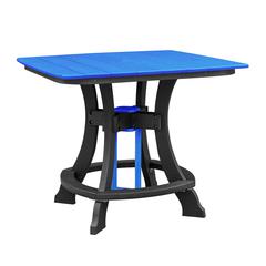 OS Home and Office Model 44S-C-BBK Counter Height Square Table in Blue with Black Base
