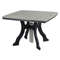 Dining Height Square Table in Light Grey with a Black Base