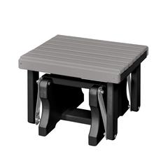 Gliding Ottoman in Light Gray and Black